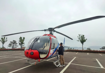 马兰湾低空旅游直升机试飞成功！